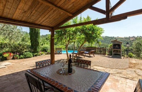 Scansano House | Beautiful private villa for 4 guests with private pool, A/C, TV, terrace, panoramic view and par.