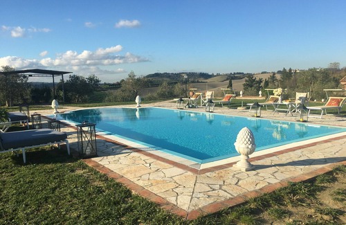 Lajatico Villa | Beautiful private villa for 7 people with A/C, private pool, WIFI, TV, patio and panoramic view