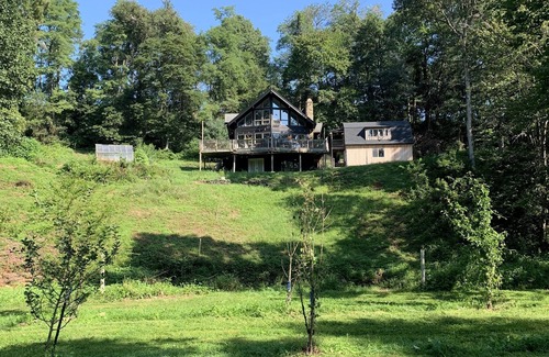 Kirkwood House | Beautiful unique A frame house on 15ac located directly on a great trout river
