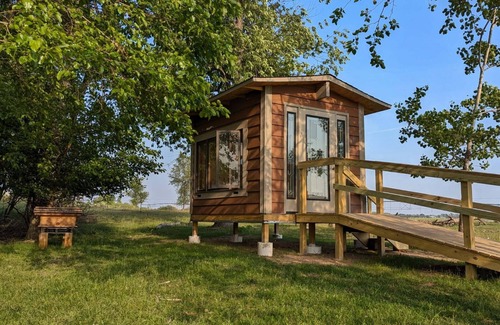 Rodney Cabin | Beehive air therapy cabin with 2 bee beds for a unique, multi-sensory experience