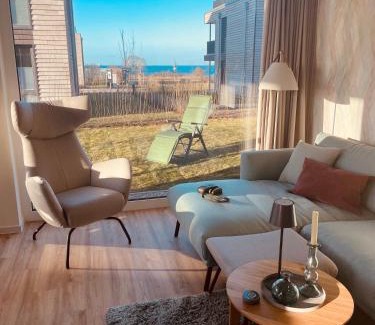 Marienleuchte Apartment | BeltBlick 25 - Marienlücht - Exklusive Ferienwohnung mit Garten und Meerblick