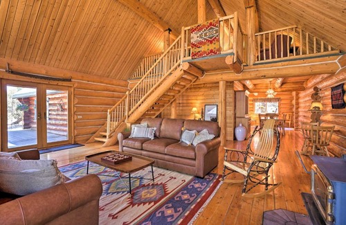 Bend House | Bend Log Cabin with Cascade Mountain Views!