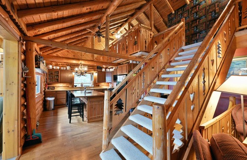 Mellen House | Birch Haven Log Cabin on Spider Lake! ATV/UTV Trail with Private Dock