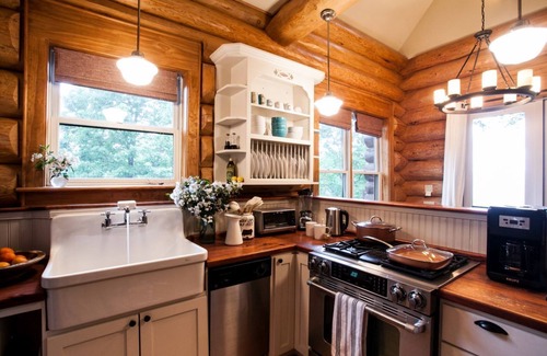 Black Mountain Cabin | Black Mountain Log Cabin | Secluded, Pet-friendly 3BD with Hot Tub & Views!