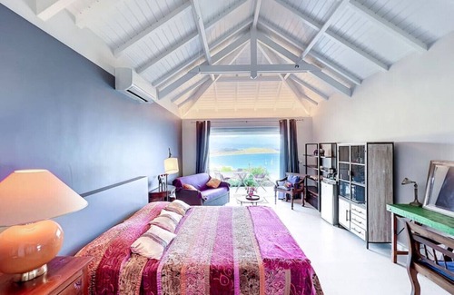 Grand Case House | Blue Room in Villa Diamant, pool, sea view