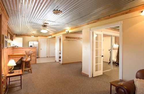 Sand Springs Cabin | Blufftop cabin with private patio and gorgeous views!