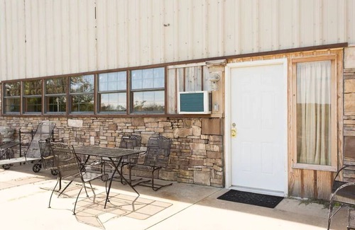 Sand Springs Cabin | Blufftop cabin with private patio and gorgeous views!