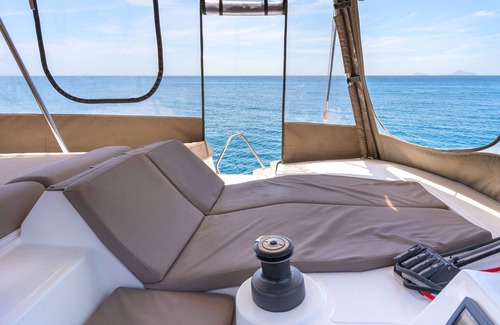 Vlychada Boat Rental | Boat 'Catamaran B-happy Bali' with Sea View and Air Conditioning