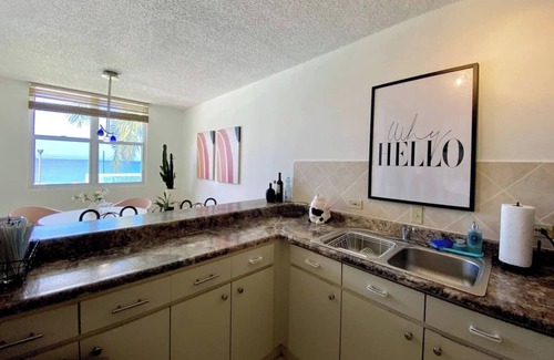 Aguadilla Pueblo Apartment | Boho Beach Box | Ocean Front Apt With Pool- in Downtown Walkable Location