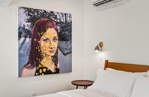 North Downtown Hotel | Boutique Room steps from Downtown Mall Rose Jean Room 2