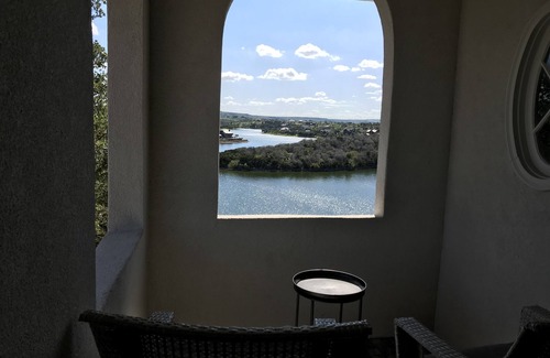 Graford Villa | Brazos Moon: Hell's Gate Basin! Pool, Cliffside, Views, Luxury Home
