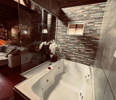 Nova Nazare Ski Chalet | Cabana com Hidro e Lareira