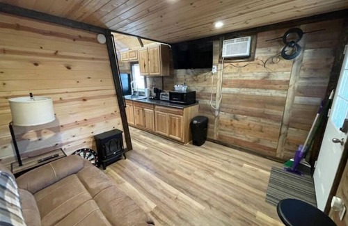 Avinger Cabin | Cabin w covered parking near Lake O' Pines/Avinger