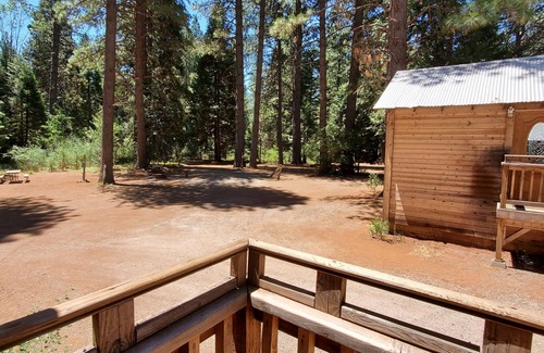Shingletown RV Rental | Camping Cabin C at Bigfoot Lodging Mt. Lassen