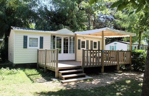 La Cassagne House | Camping de la Grande Prade * - Residence Mobile comfort Oak 3 Bedrooms with semi-covered wood terrace 18 m2 6 persons