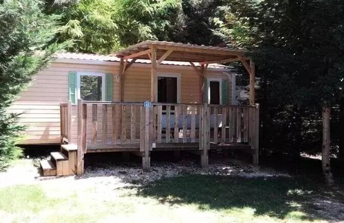 La Cassagne House | Camping de la Grande Prade * - Residence Mobile comfort walnuts with semi-covered wood terrace 18 m2 6 people