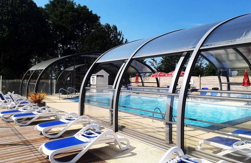 Balleroy House | Campsite Le Clos de Balleroy * - Mobile home Cabane Surfer 2 bedrooms - 25 m² + semi-covered terrace for 4 people