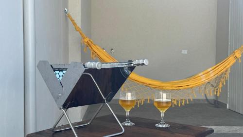 Centro House | Cantinho Perfeito para Dois Conforto e Mar Bem Pertinho, Casa terrea no centro 80M Praia, Ar, Enxoval,Estacionamento e churrasqueira