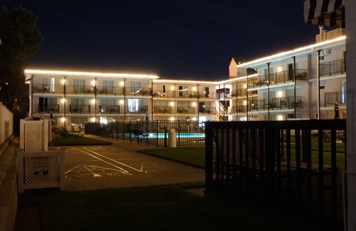 Cape May Hotel | Cape May Hotel room with a Pool view. Rooms have a balcony or a private patio.