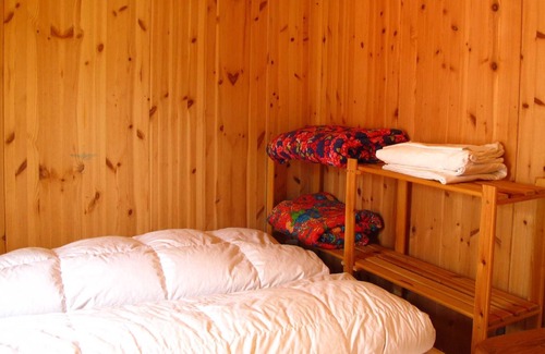 Buchberg Cabin | Caravan 2 left, 1 room with 2 beds - Caravans in Wangeliner garden with summer kitchen - use