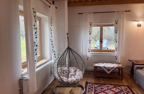 Marga Ski Chalet | Casa Bunica - Vila Rustică cu Prispă Experiență Românească Autentică lângă Pârâu în Natura Loc Joaca Copii Oaza de Liniște