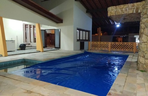 Cibratel II House | Casa Itanhém: Swimming pool | Games | Barbecue | +30 people | 3 min from the beach