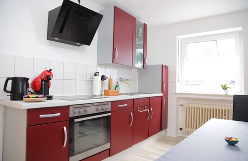 Bitburg Apartment | Central, quiet apartment in city center - kitchen, parking, terrace, SmartTV