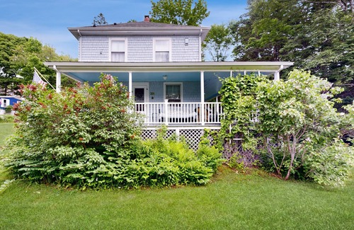 Bayville House | Century-old oceanfront home with wraparound porch - walk downtown, dogs OK
