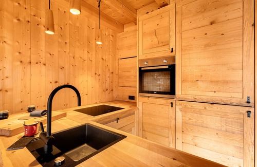 San Martino Ski Chalet | Chalet 'Blasla Olben 2-3P 1' with Mountain View, Private Terrace and Wi-Fi