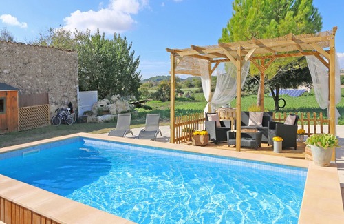 Sant Joan House | Charming country house in quiet location with pool, terrace, stunning views, internet