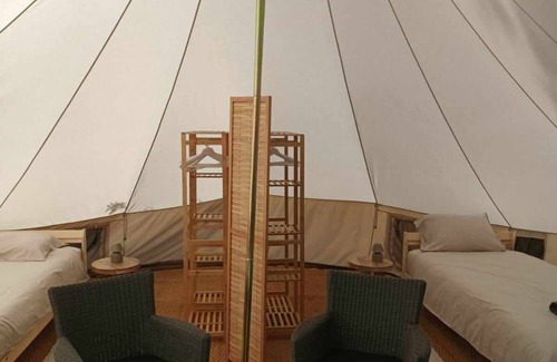 Kwenenbos Cabin | Charming Glamping tent in quiet place, with swimming pool, bathroom and kitchen