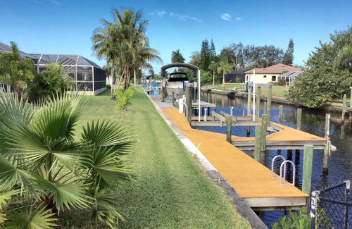 Fort Myers House | Charming Gulf-Access Waterfront Home with Private Dock & Heated Pool/Spa.