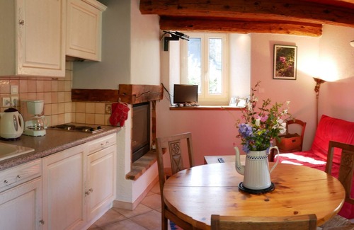 Aucun Cottage | Charming stone house with fireplace, ideal for coocooner