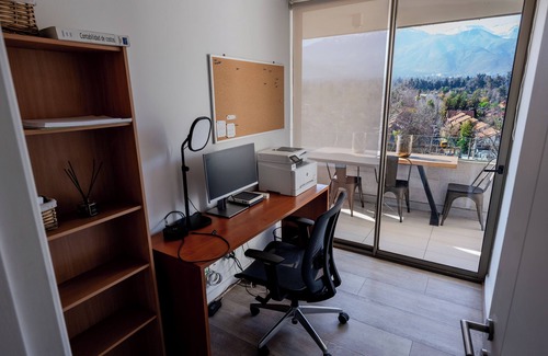 Apoquindo Apartment | Chic Andes-Mountains-View Apartment 1BR +1 Office +2 Bath Rooms