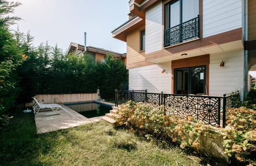 Sile Villa | Chic Villa w Pool, Garden, Fireplace in Sile