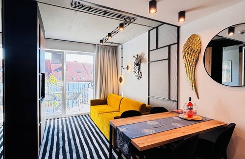 Kolobrzeg Apartment | Colberg Podczele Pink&Blue 1-bedroom apartment with swimming pools,saunas,gym