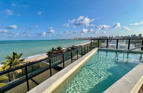 Joao Pessoa Apartment | Comfort Studio with balcony facing the sea