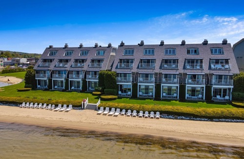 Boyne City Condo | Condo with Lake Charlevoix Views | Private Beach Access | Gas Log Fireplace