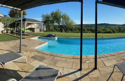 Pezenas Villa | Contemporary upscale villa, heated pool with jacuzzi. Breathtaking view