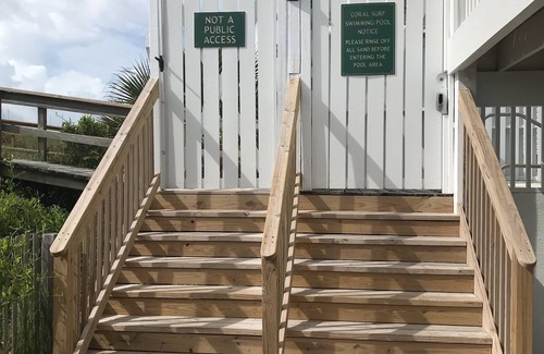 Carolina Beach Condo | CORAL SURF C-1 CONDO OCEANFRONT WITH 2 BR AND 2 BTH. PRIVATE 240V EV CHARGER