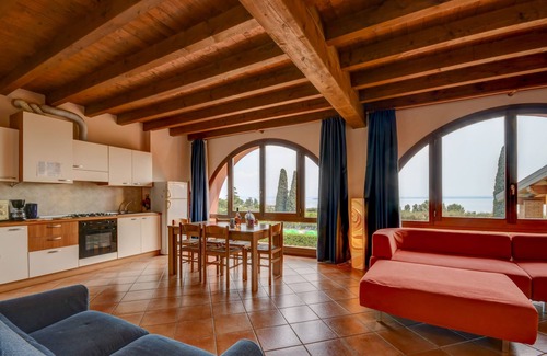 Moniga del Garda Apartment | Corte Ferrari: Two Bedroom apt. BASIC without balcony. Stunning lake view.
