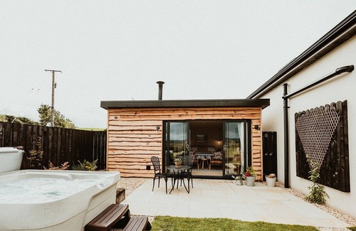 Ballymena Ski Chalet | Cosy countryside Chalet with log burner and hot tub.