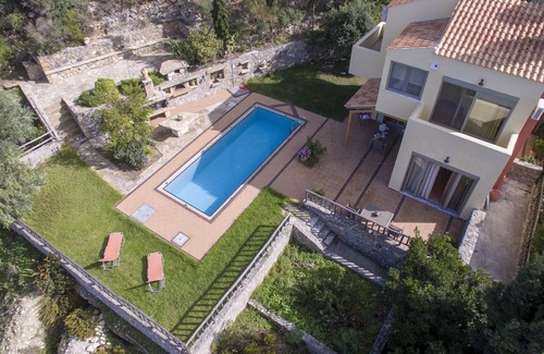Milia Villa | Country House 'Malathiros 1 with Private Pool' with Sea View, Wi-Fi and Air Conditioning