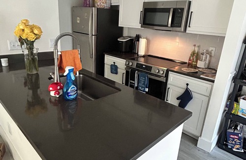 East Forest Apartment | Cozy 1-bedroom apartment 15mins from uptown. Includes Gym, Lake View, & pool.