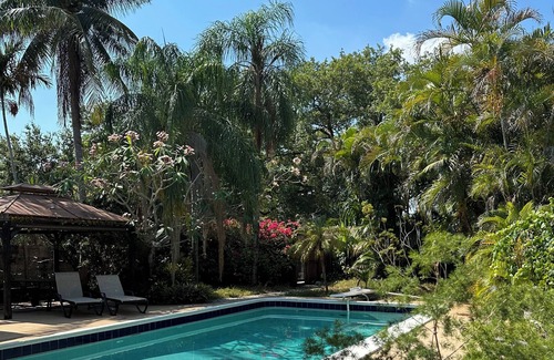 North Central Hollywood House | Cozy 2 bedroom house w Pool & Tropical garden.