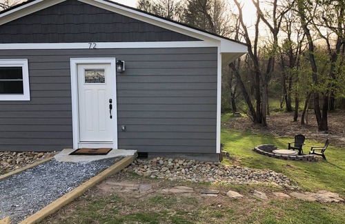 Brevard Cottage | Cozy Brevard Cottage | Fire Pit, Creek Views & Walk to Downtown