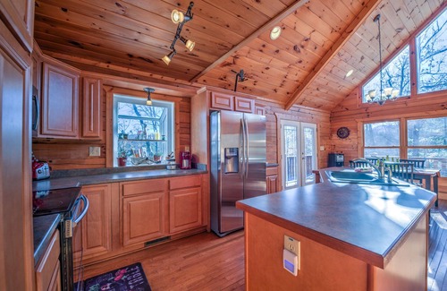 Waynesville Cabin | Cozy Cabin w/Game Room, Jetted Tub & Views | + Biltmore Pass Included