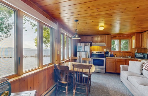 Greenville Cabin | Cozy Lakefront Cottage with Dock, Mountain Views, Peaceful Location