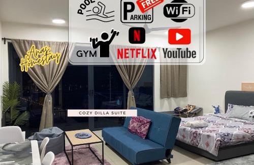 Shah Alam Apartment | Cozy Skyview DillaSuite-Trefoil (Wifi,Pool,Netflix)