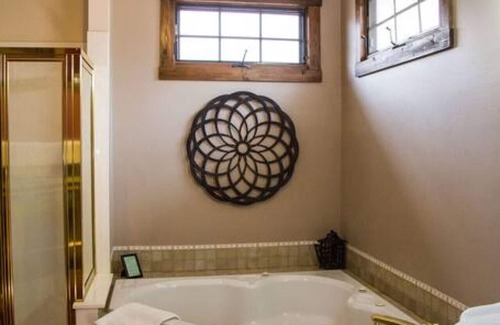 Estes Park Cabin | Cozy Suite with fireplace and Jacuzzi tub . Dogs OK.